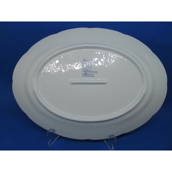 Baum Bros Renaissance Black By Thun 12 1/2" X 9" Platter And 4 Footed Cups VGC - Picture 6 of 14